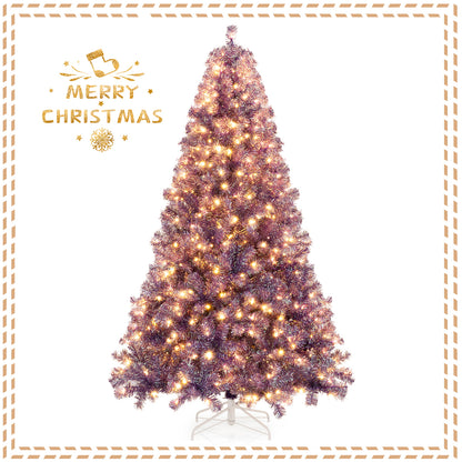 Pre-Lit Tinsel Christmas Tree, 7.5ft, Warm White LED Lights Christmas Tree at Gallery Canada