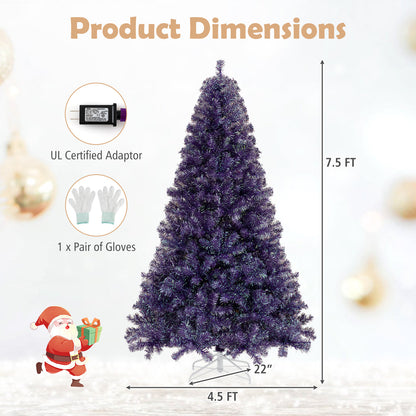 Pre-Lit Tinsel Christmas Tree, 7.5ft, Warm White LED Lights Christmas Tree at Gallery Canada
