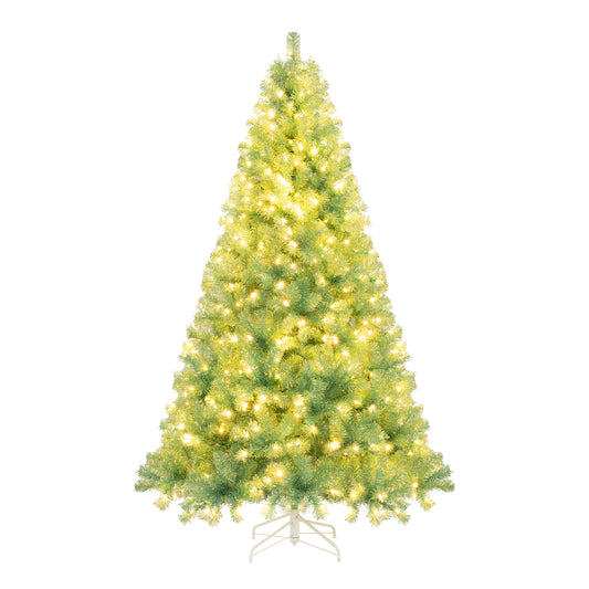 Pre-Lit Tinsel Christmas Tree, Artificial Xmas Tree, M, Green Christmas Tree Green at Gallery Canada