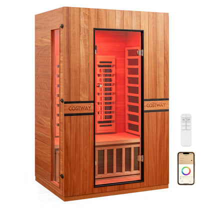 2-Person Full Spectrum Infrared Sauna, App Control, Home Use Sauna Natural at Gallery Canada