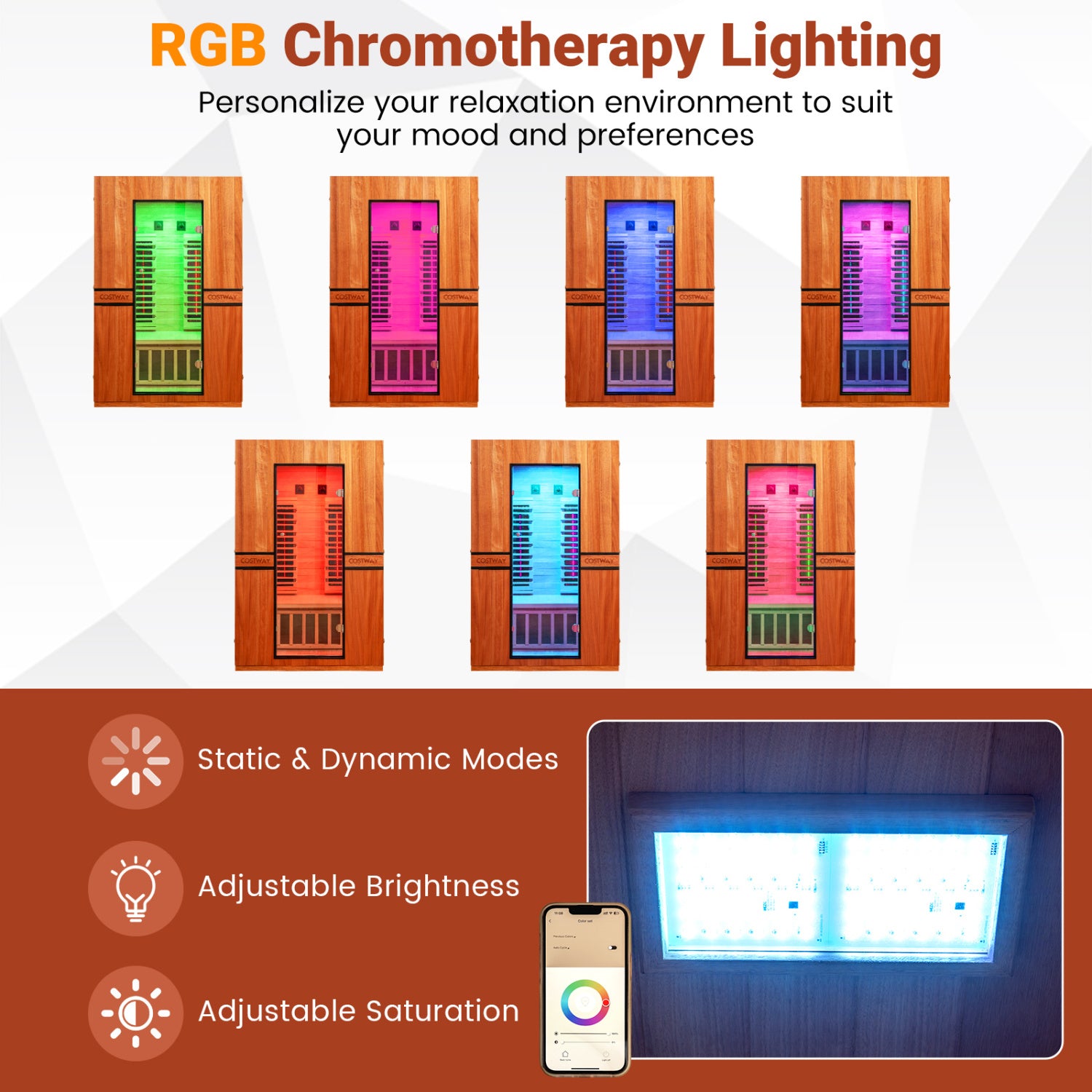 2-Person Full Spectrum Infrared Sauna, App Control, Home Use Sauna at Gallery Canada