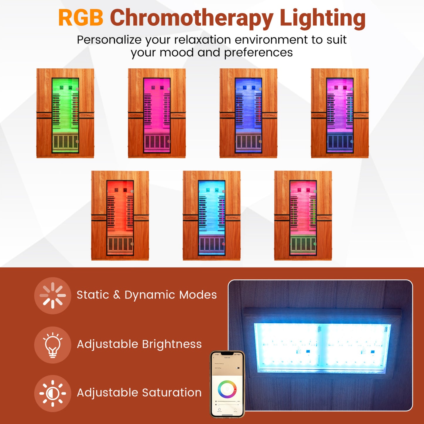 2-Person Full Spectrum Infrared Sauna, App Control, Home Use Sauna at Gallery Canada