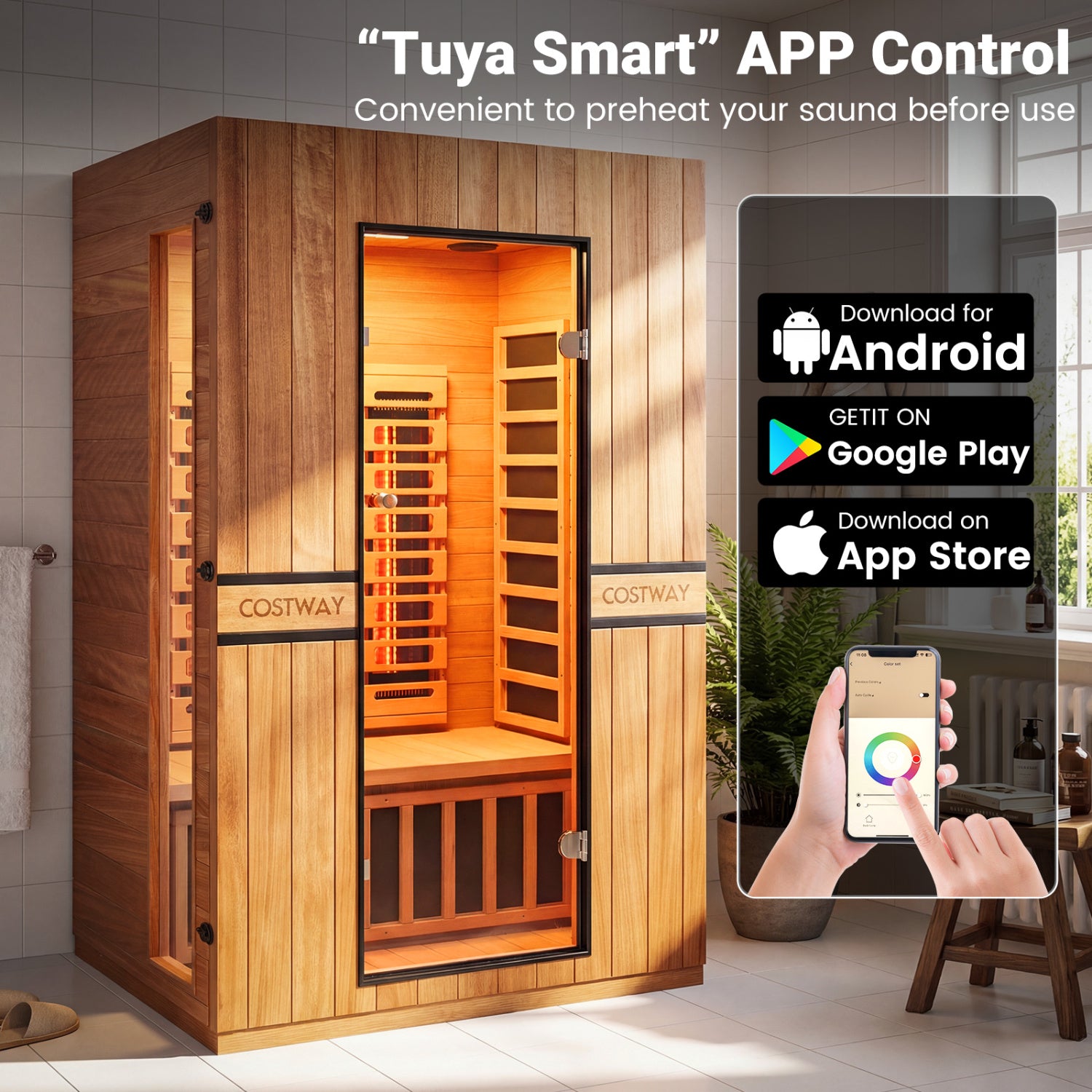2-Person Full Spectrum Infrared Sauna, App Control, Home Use Sauna at Gallery Canada