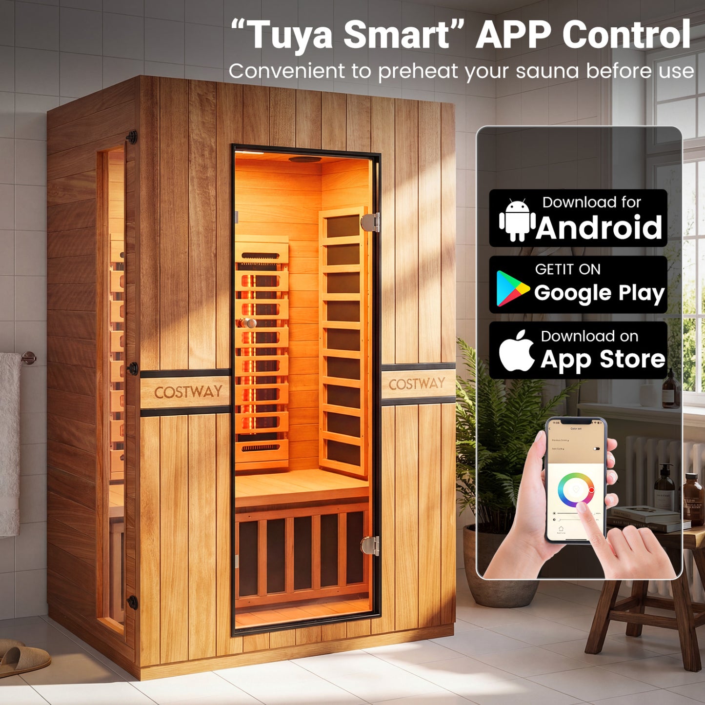 2-Person Full Spectrum Infrared Sauna, App Control, Home Use Sauna at Gallery Canada