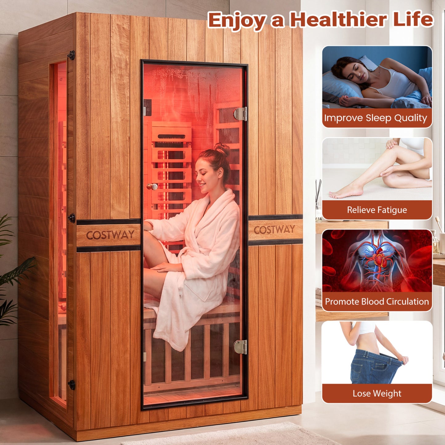 2-Person Full Spectrum Infrared Sauna, App Control, Home Use Sauna at Gallery Canada