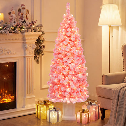 5FT Pre-Lit Artificial Christmas Tree 130 Warm White LEDs, Green