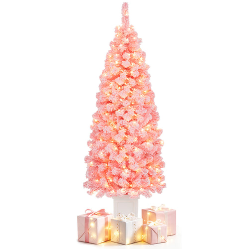 5FT Pre-Lit Artificial Christmas Tree 130 Warm White LEDs, Green