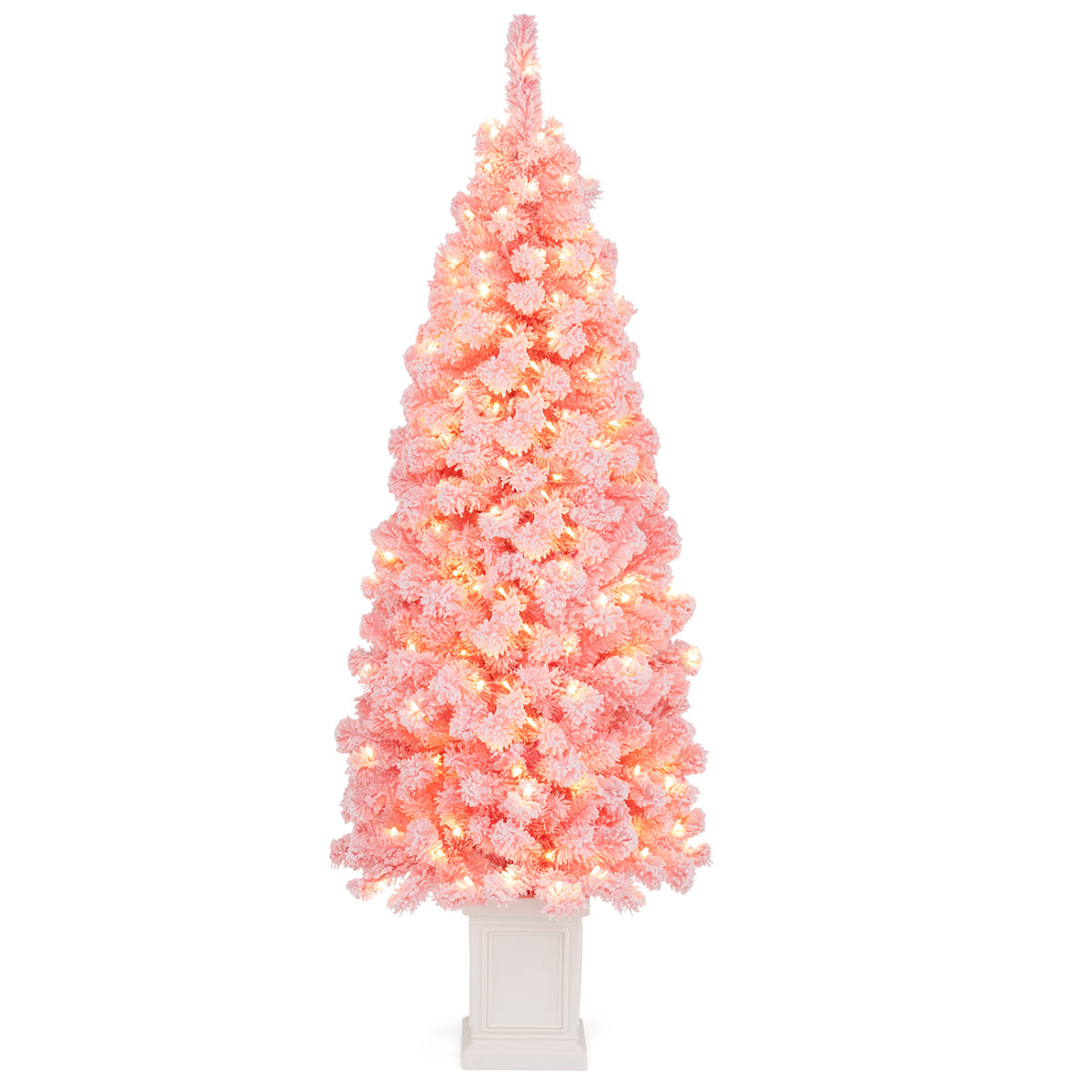 5FT Pre-Lit Artificial Christmas Tree 130 Warm White LEDs, Green