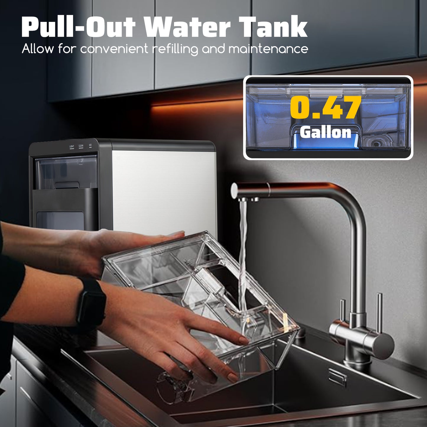 Premium Ice and Coffee Duo CNN-Acclaimed Nugget Ice Maker and 20-Bar Stainless Espresso Machine Kitchen Appliances at Gallery Canada