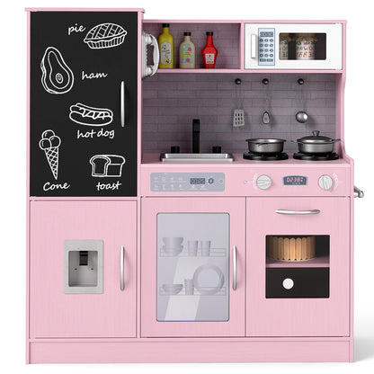 Pretend Play Kitchen with Utensils for Kids Aged 3+, Pink Play Kitchen Sets at Gallery Canada