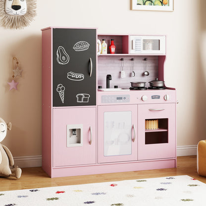 Pretend Play Kitchen with Utensils for Kids Aged 3+, Pink Play Kitchen Sets at Gallery Canada