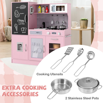 Pretend Play Kitchen with Utensils for Kids Aged 3+, Pink Play Kitchen Sets at Gallery Canada