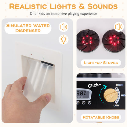 Pretend Play Kitchen with Utensils for Kids Aged 3+, White Play Kitchen Sets at Gallery Canada