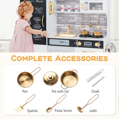 Pretend Play Kitchen with Utensils for Kids Aged 3+, White Play Kitchen Sets at Gallery Canada