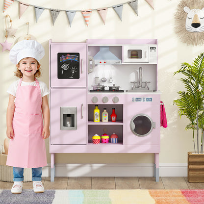 Pretend Play Kitchen Toy, With Range Hood, Ice Maker, Telephone, Pink Play Kitchen Sets at Gallery Canada