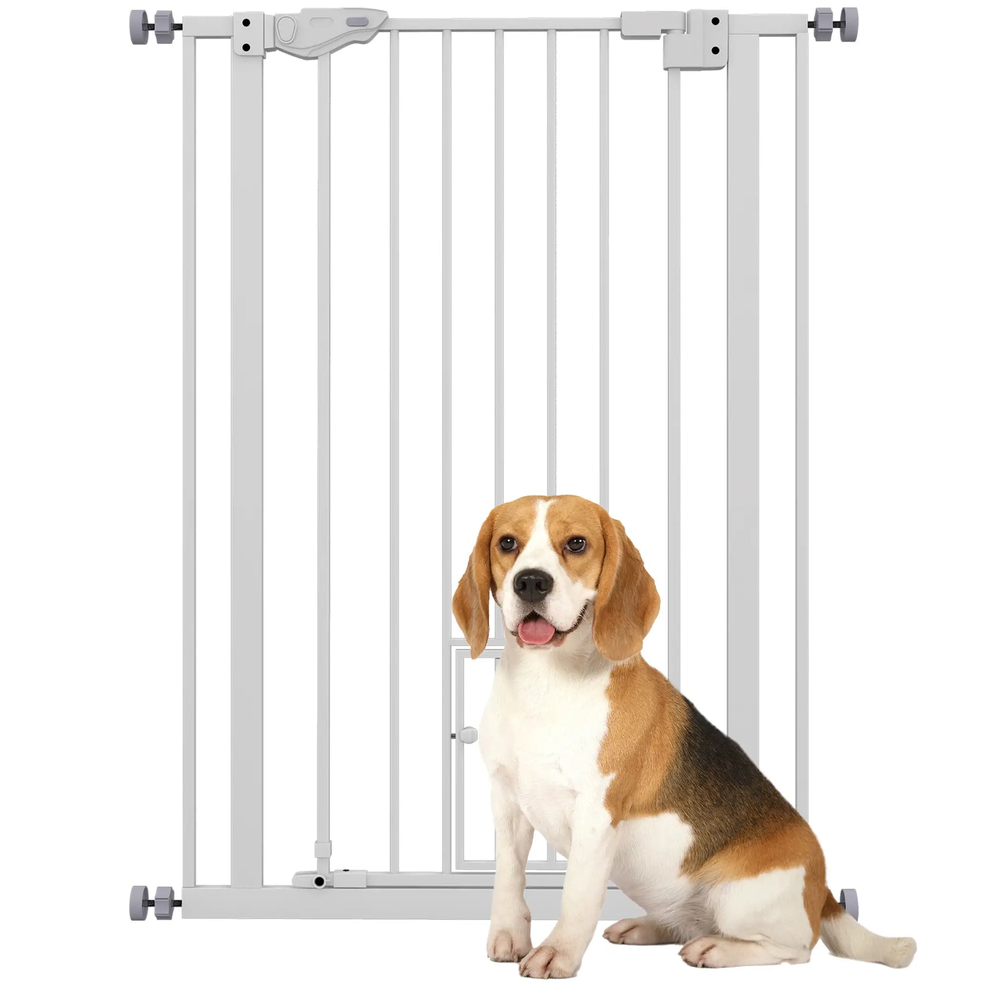 41" Easy Open Indoor Dog Gate, White Houses, Kennels & Pens White at Gallery Canada