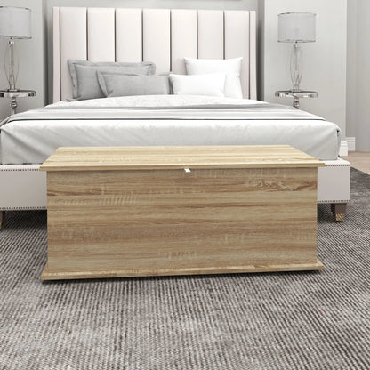 39.5" Storage Chest, Flip-Top Lid, Entryway Bench, Oak Storage Ottomans & Benches at Gallery Canada