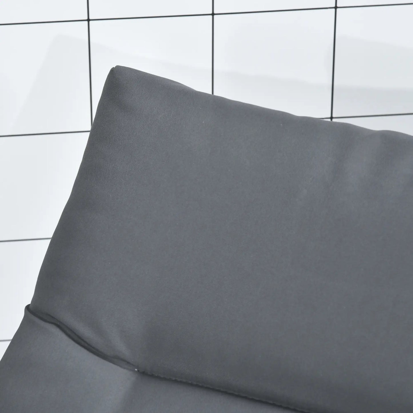 Foldable Lounge Chair, Reclining Patio Sun Lounger, 6-Position Adjustable, Grey Lounger Chairs at Gallery Canada