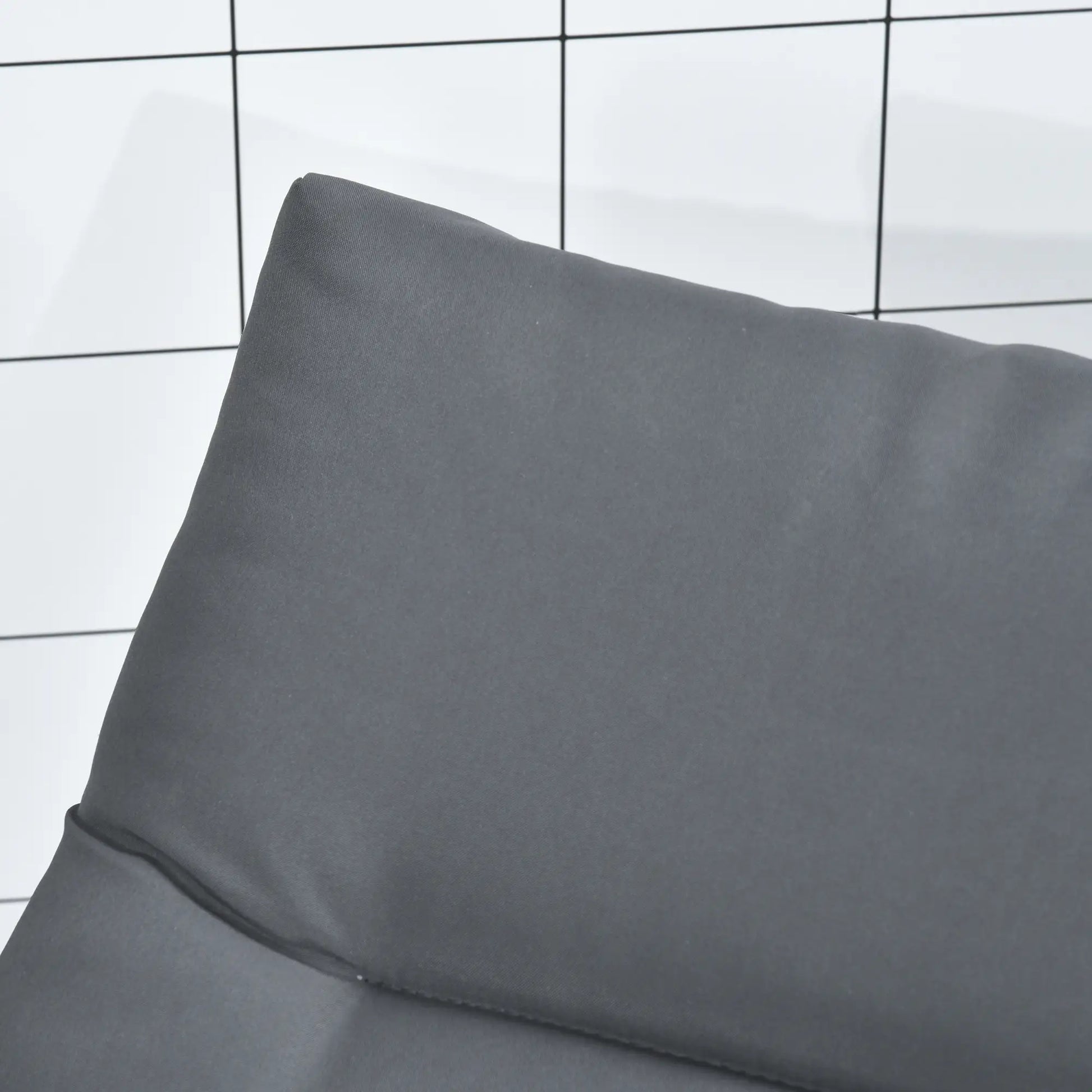 Foldable Lounge Chair, Reclining Patio Sun Lounger, 6-Position Adjustable, Grey Lounger Chairs at Gallery Canada