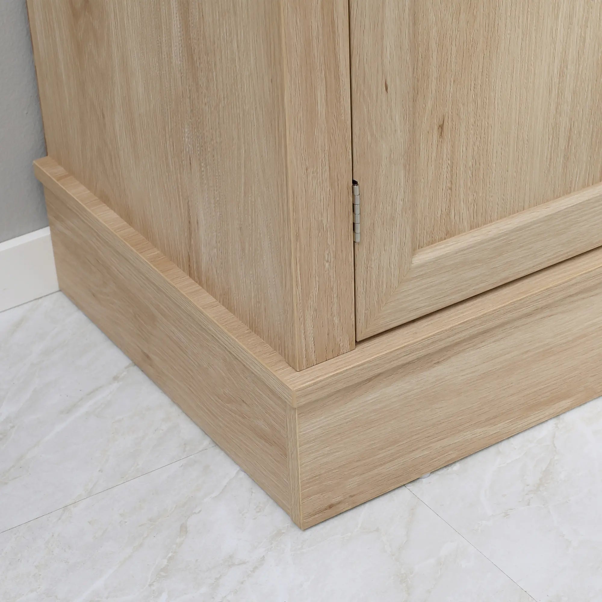 Modern Kitchen Pantry Cabinet, Freestanding with Adjustable Shelves, Oak Kitchen Pantry Cabinets at Gallery Canada