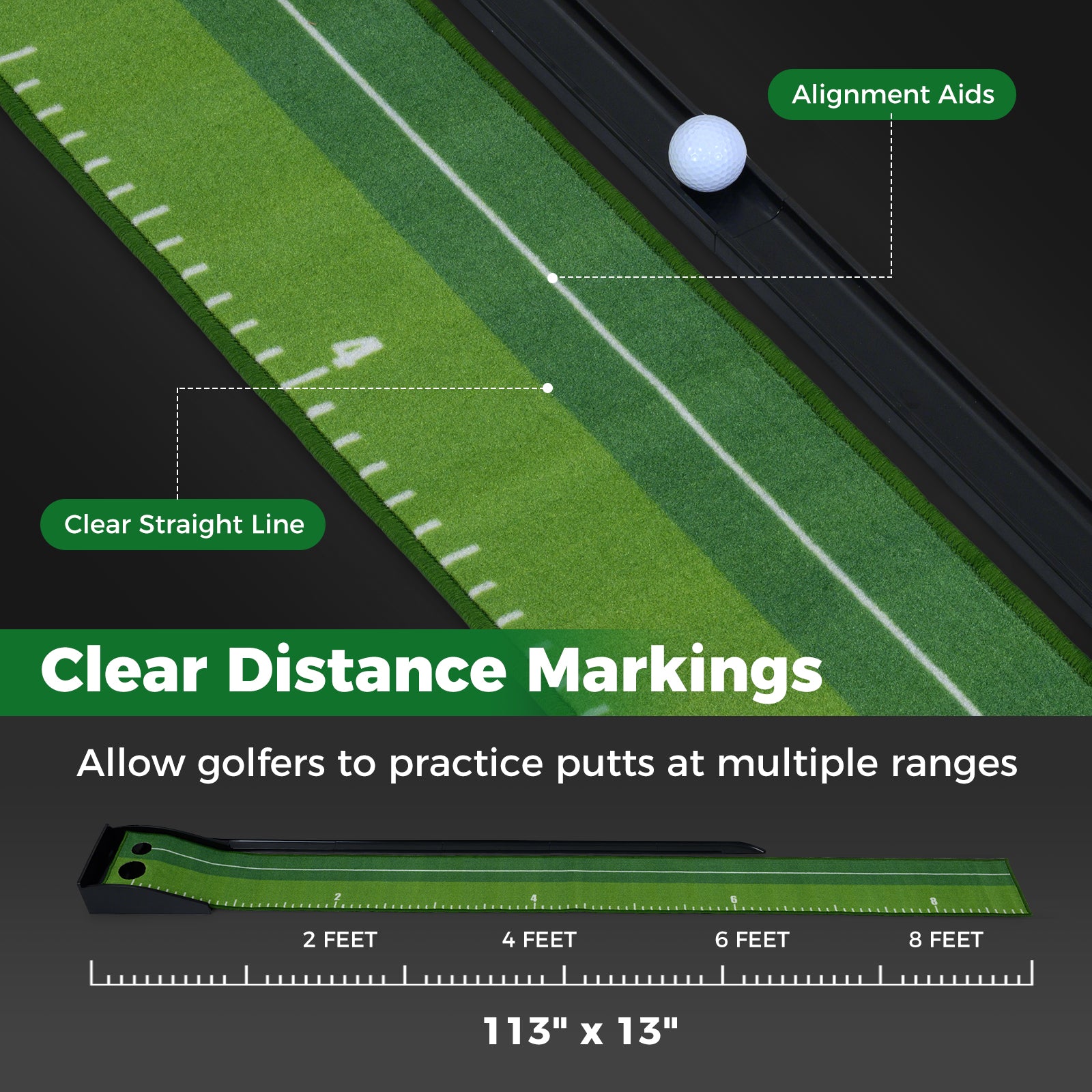 Indoor Golf Putting Mat, Auto Ball Return, 3 Practice Balls Golf at Gallery Canada