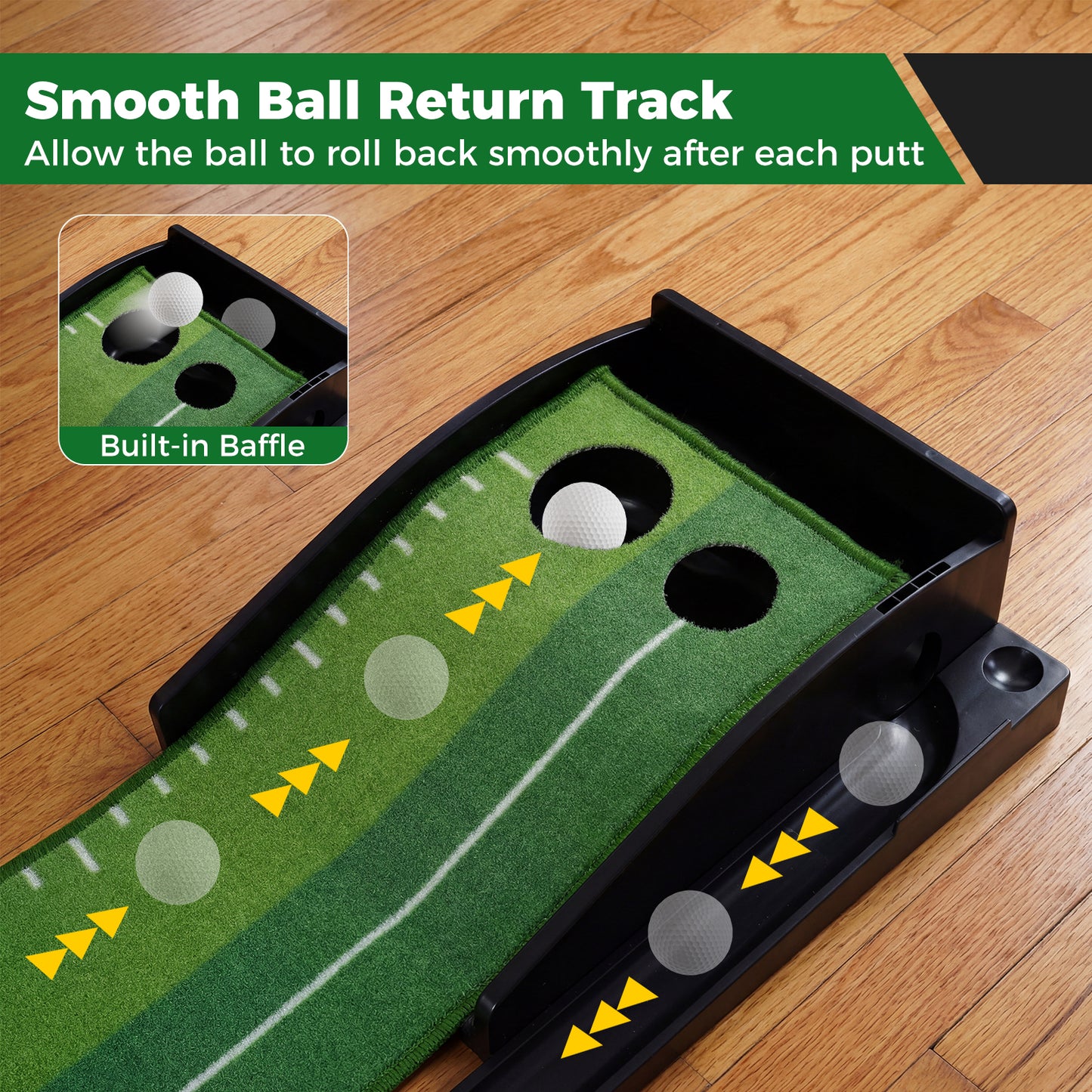 Indoor Golf Putting Mat, Auto Ball Return, 3 Practice Balls Golf at Gallery Canada