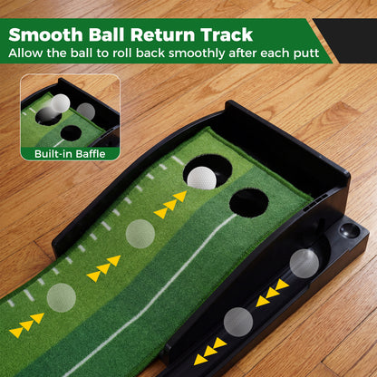 Indoor Golf Putting Mat, Auto Ball Return, 3 Practice Balls Golf at Gallery Canada