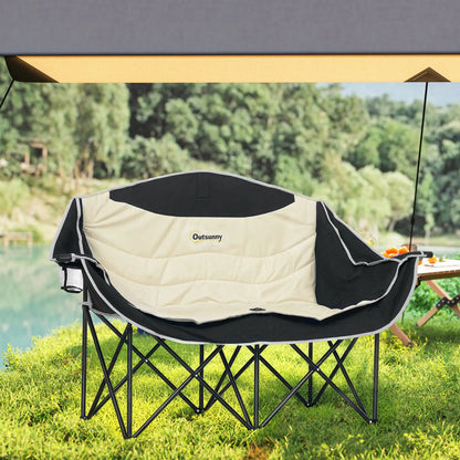 Portable Camp Chair, Double with Cup Holders, Carry Bag, 551 lbs, Khaki Picnic Tables & Camping Chairs at Gallery Canada