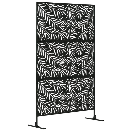 Metal Outdoor Privacy Screen, Willow Branch Style, Freestanding Panel for Garden Deck Pool
