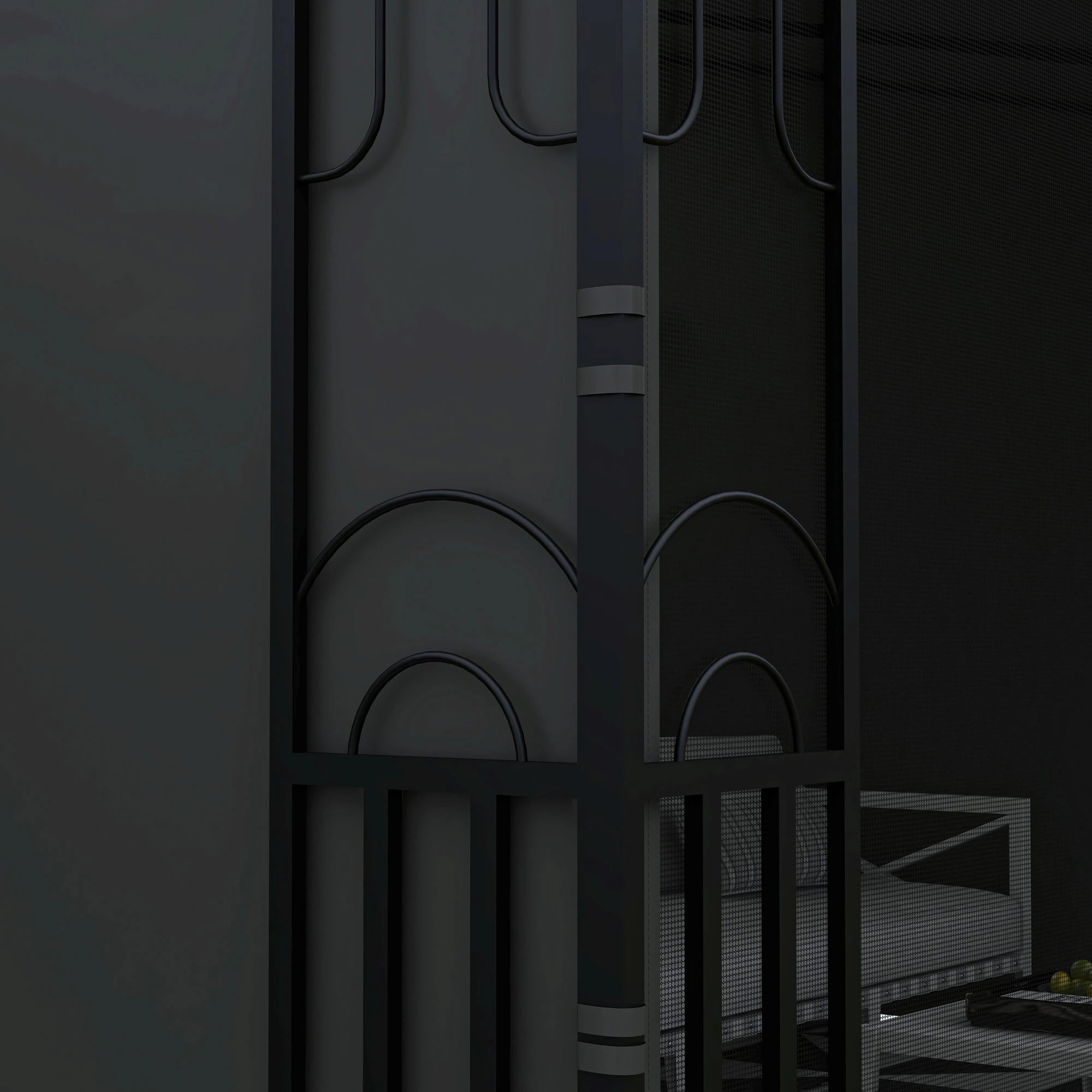 10' x 13' Wall Pergola, Outdoor Gazebo, UV Resistant, Dark Grey Pergolas at Gallery Canada