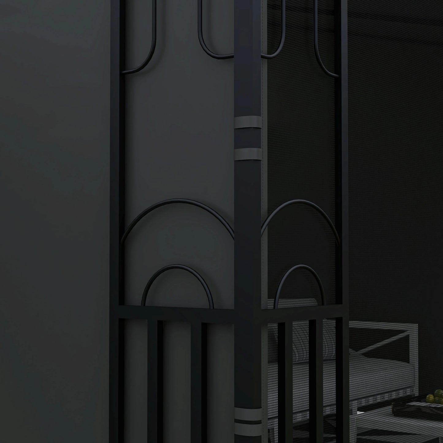 10' x 13' Wall Pergola, Outdoor Gazebo, UV Resistant, Dark Grey Pergolas at Gallery Canada