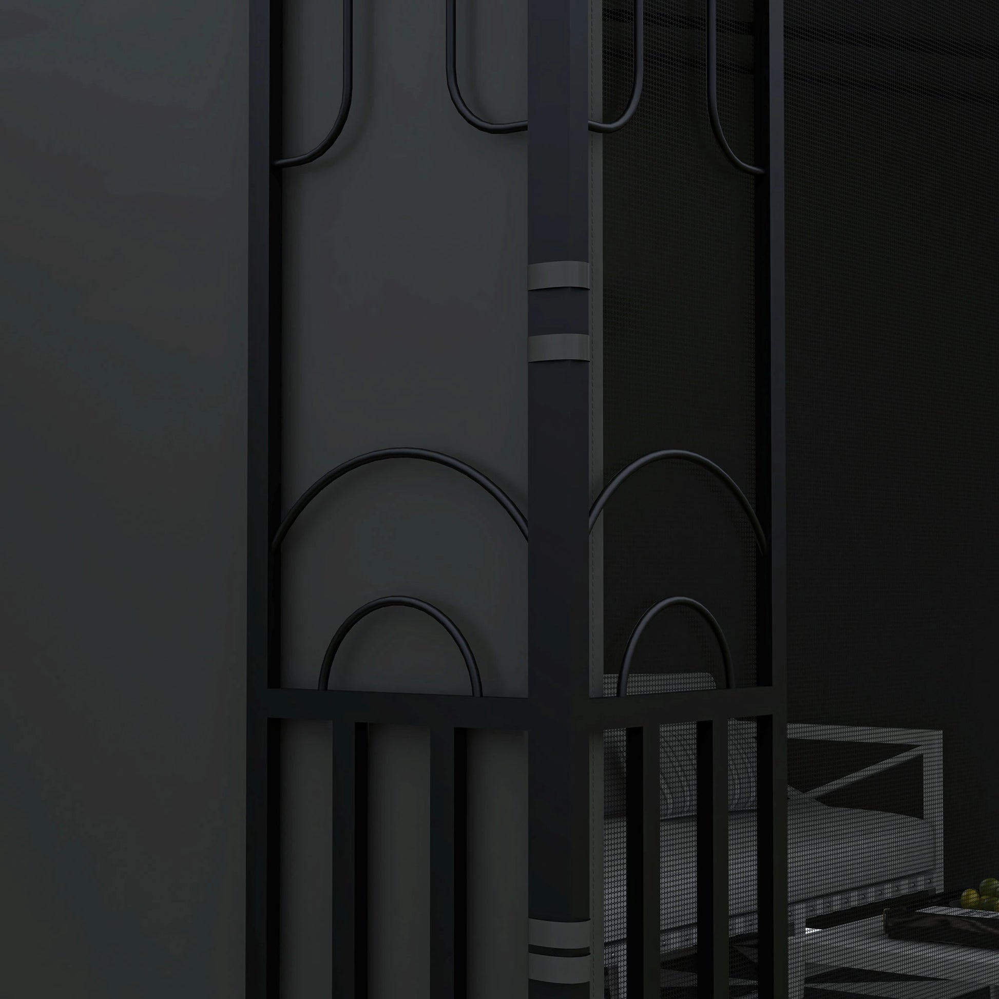 10' x 13' Wall Pergola, Outdoor Gazebo, UV Resistant, Dark Grey Pergolas at Gallery Canada