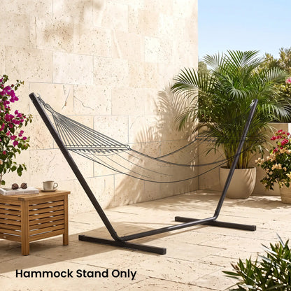 11.8'L Heavy Duty Hammock Stand, Fits 10.8'-11.8' Hammocks, Black Hammock Stands at Gallery Canada