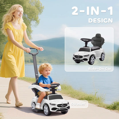Mercedes-Benz 2-in-1 Toddler Push Car, White