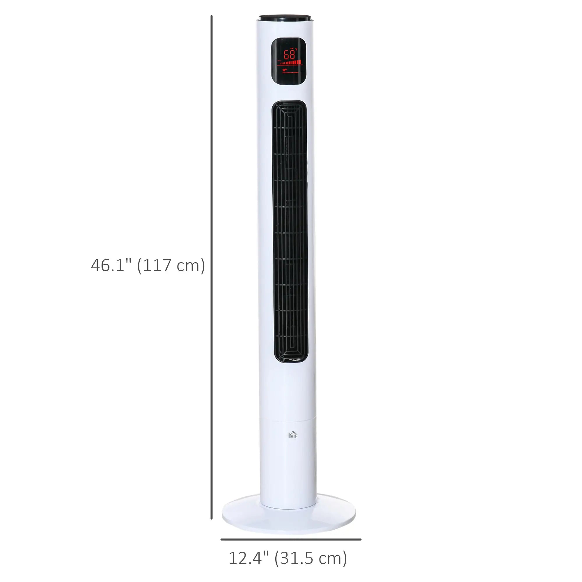 Freestanding Tower Fan, Oscillating, 3 Speed, 12h Timer, LED Panel, Remote, White Tower Fans at Gallery Canada