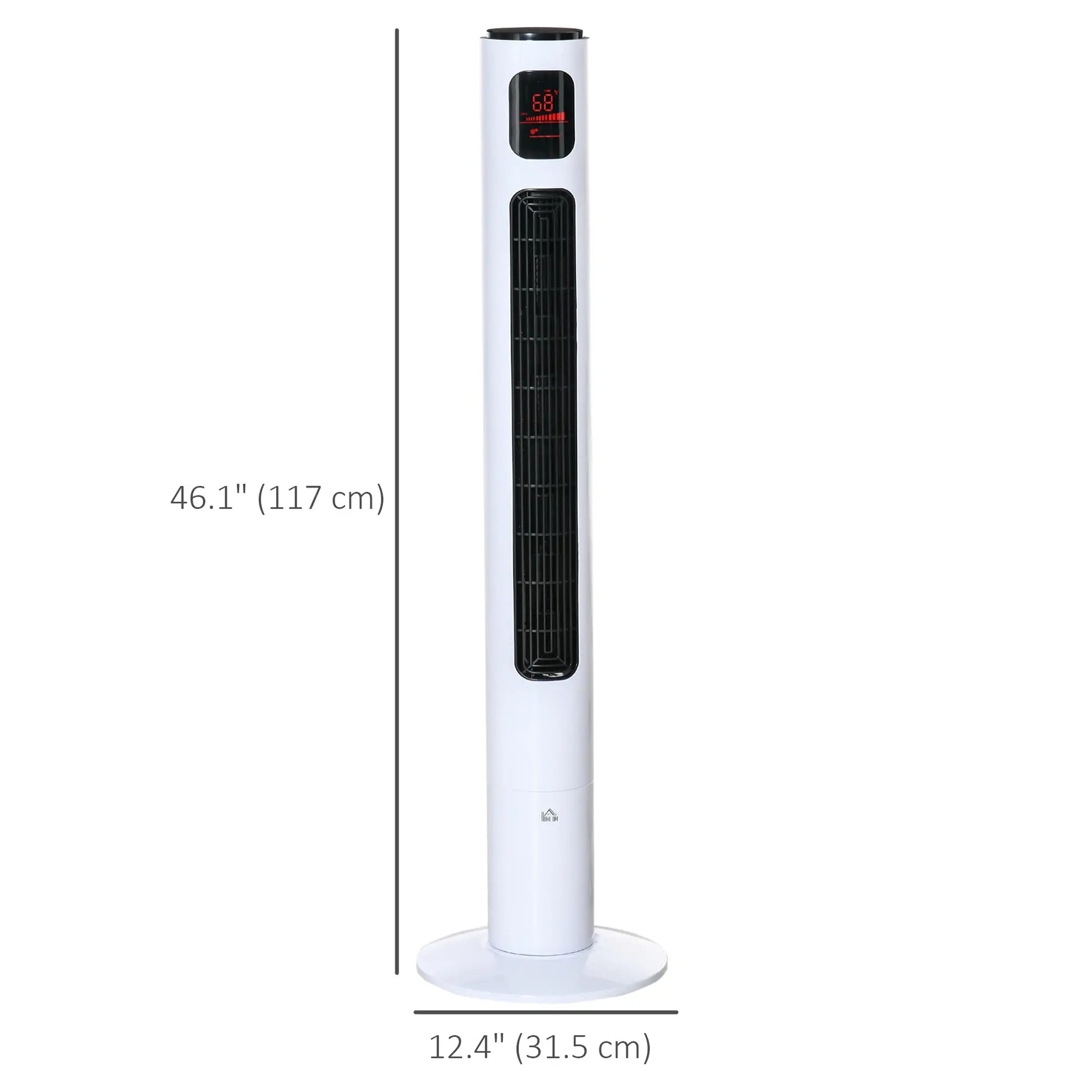 Freestanding Tower Fan, Oscillating, 3 Speed, 12h Timer, LED Panel, Remote, White Tower Fans at Gallery Canada