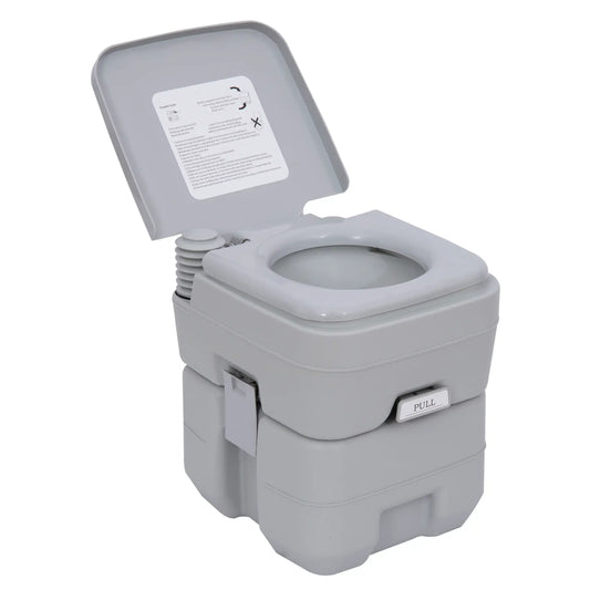 Portable Toilet for Adults, 2 Detachable Tanks, 5.3 Gallon (20L), Grey Camping Toilets Grey at Gallery Canada