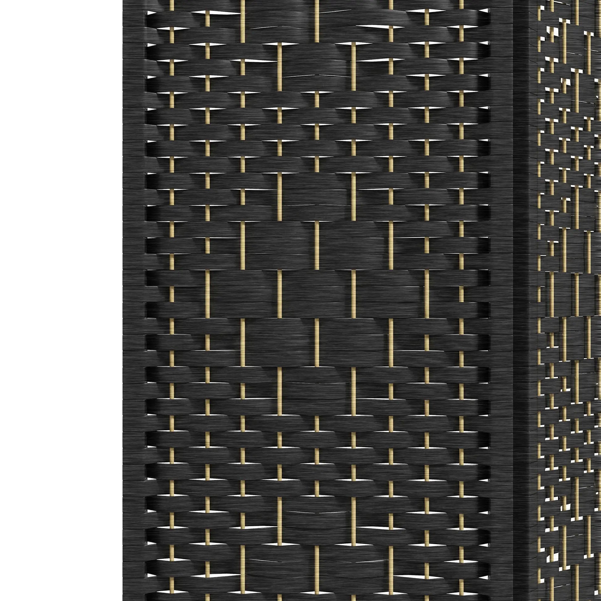 4 Panel Folding Room Divider, Portable Privacy Screen, Black Room Dividers at Gallery Canada