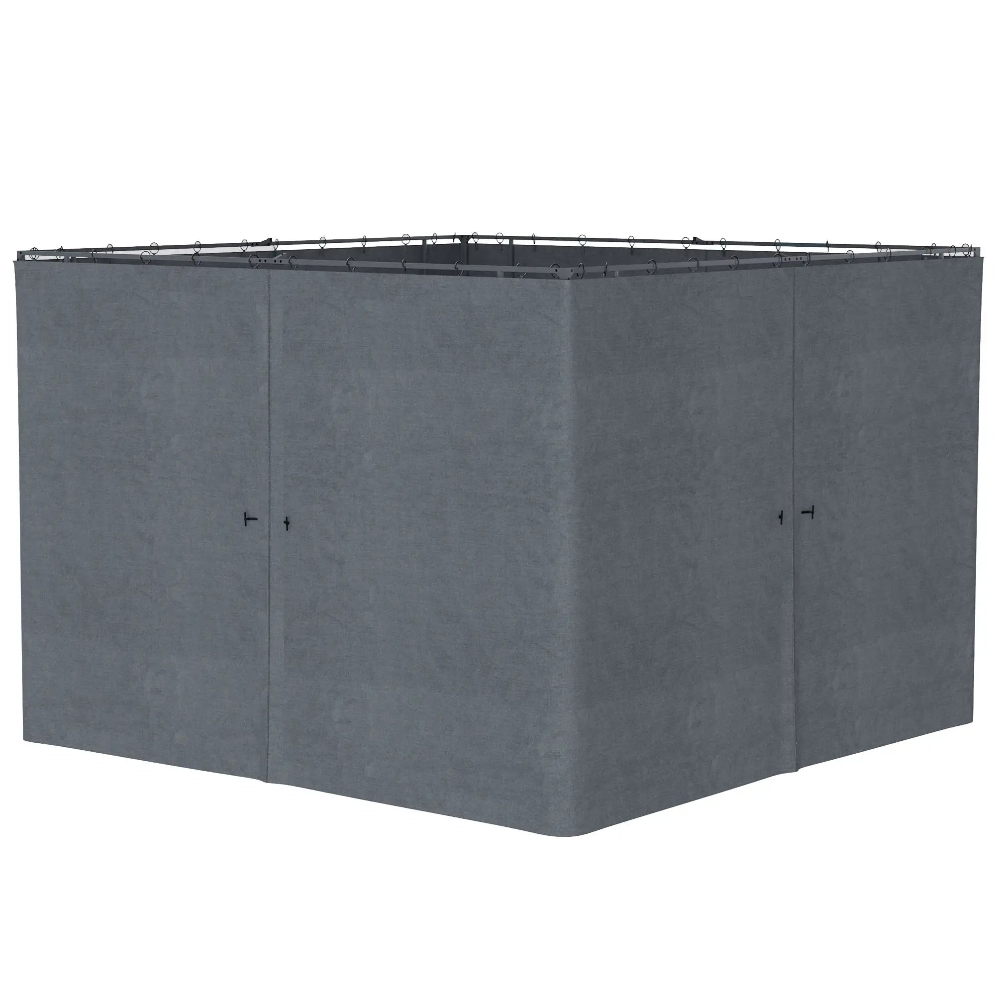 10x10 FT Gazebo Replacement Curtains, 4 Panels Sidewall, Slate Grey Gazebo Sidewalls at Gallery Canada