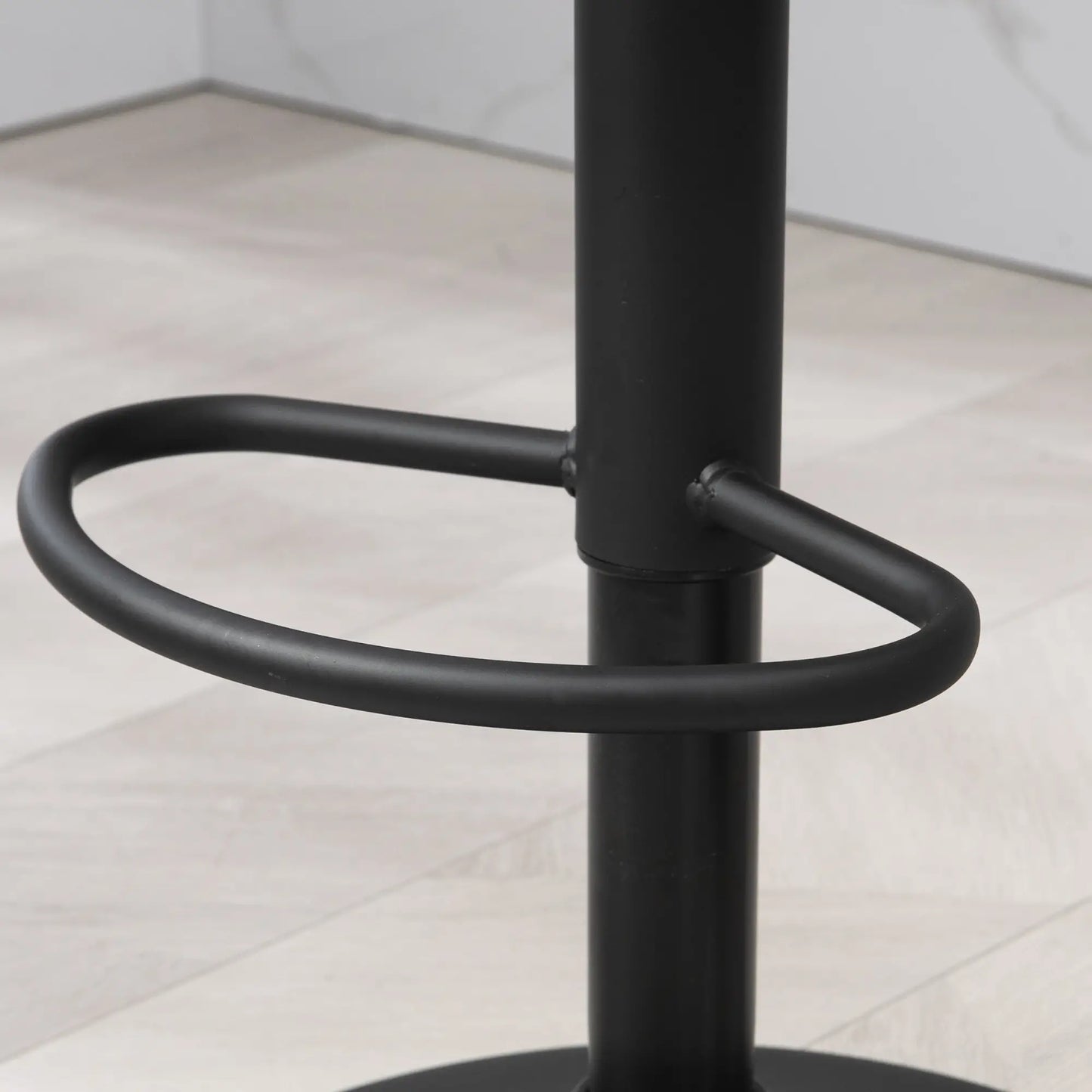 Swivel Bar Stools Set of 2, Linen Upholstered, Round Metal Base Bar Stools at Gallery Canada