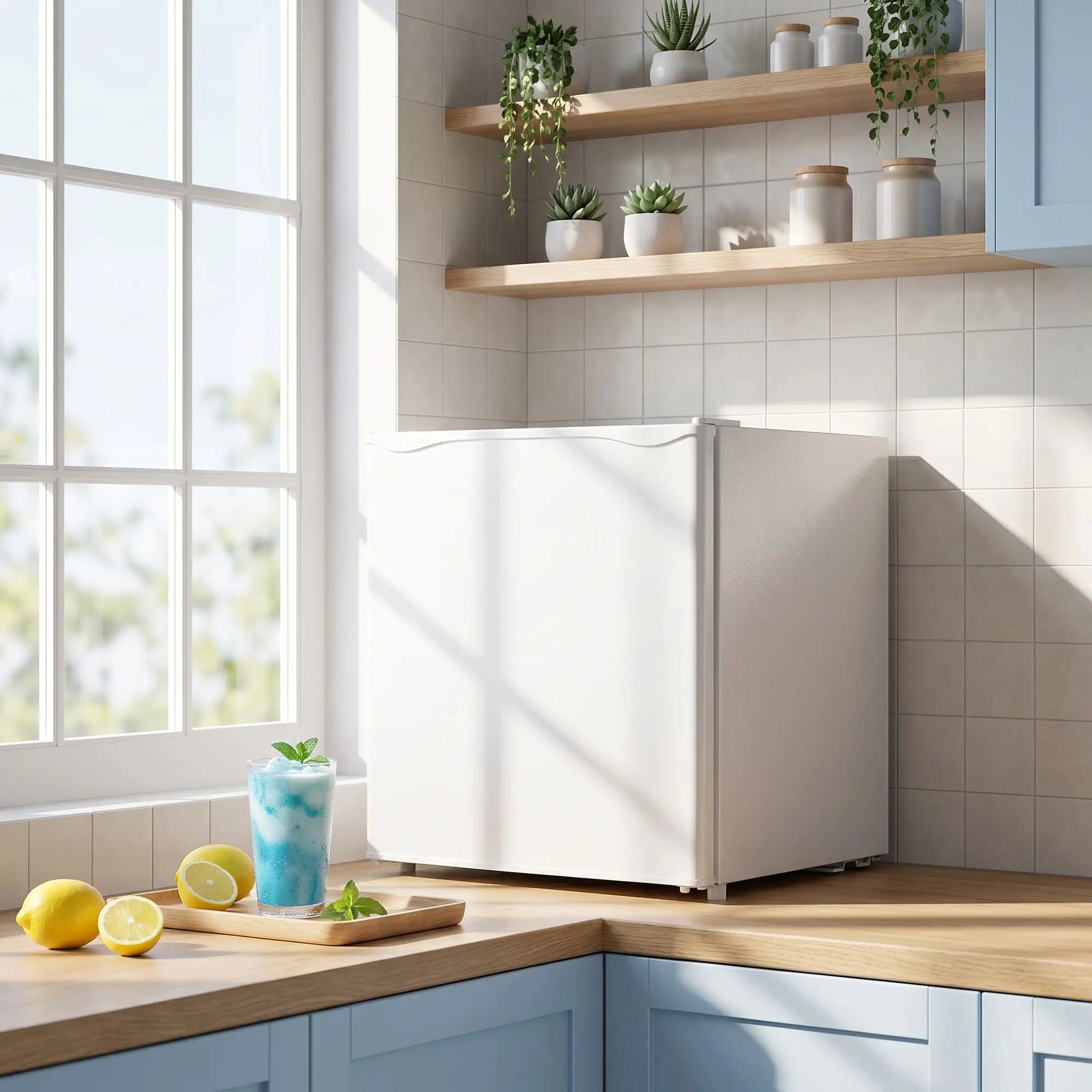 1.1 Cu. Ft. Mini Freezer, Compact Upright, Reversible Door, White Small Kitchen Appliances at Gallery Canada