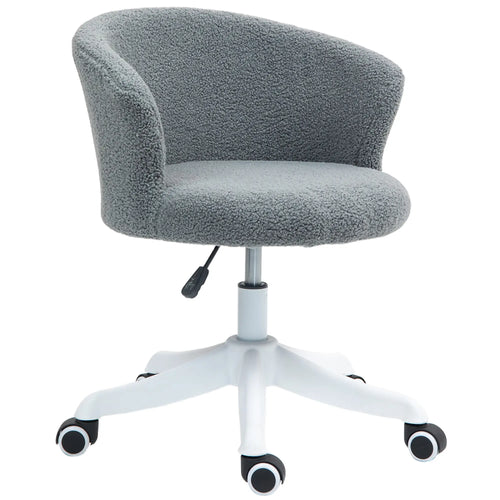 Armless Office Chair, Adjustable Height, Swivel Wheels, Mid Back, Grey