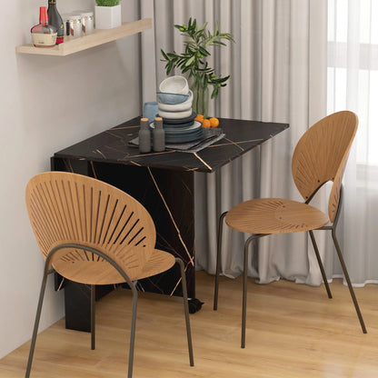 Foldable Drop Leaf Dining Table, 2 Wheels, Kitchen Desk Bar Tables & Dining Tables at Gallery Canada