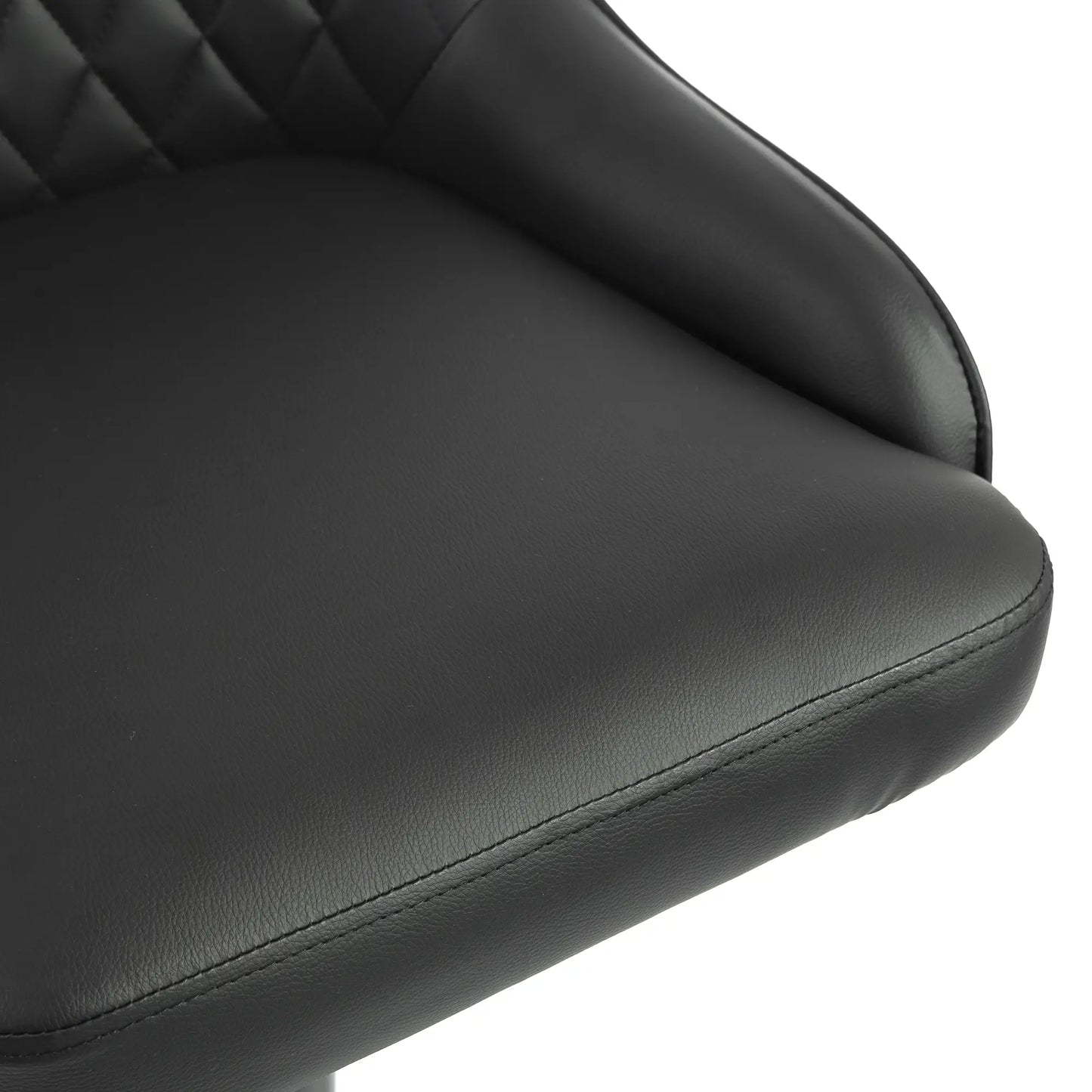 Adjustable Swivel Bar Stools With Backrest, Set Of 2, Black