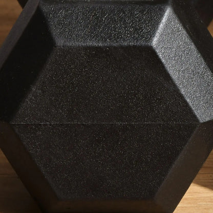 Rubber Dumbbells Weight Set, 50lbs Total, 25lbs Each, Black Dumbbells & Barbells at Gallery Canada