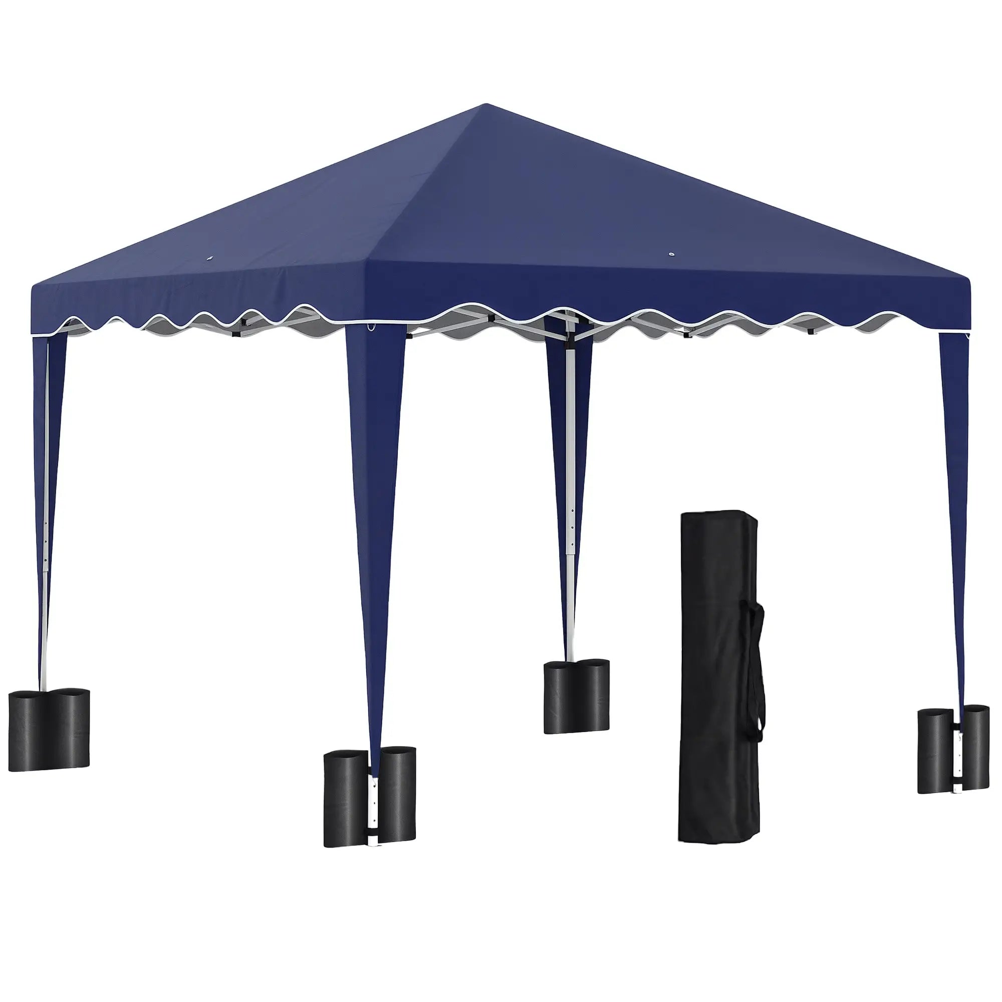 10' x 10' Pop Up Canopy Tent with Sand Bags, Blue Pop Up Canopies Blue at Gallery Canada