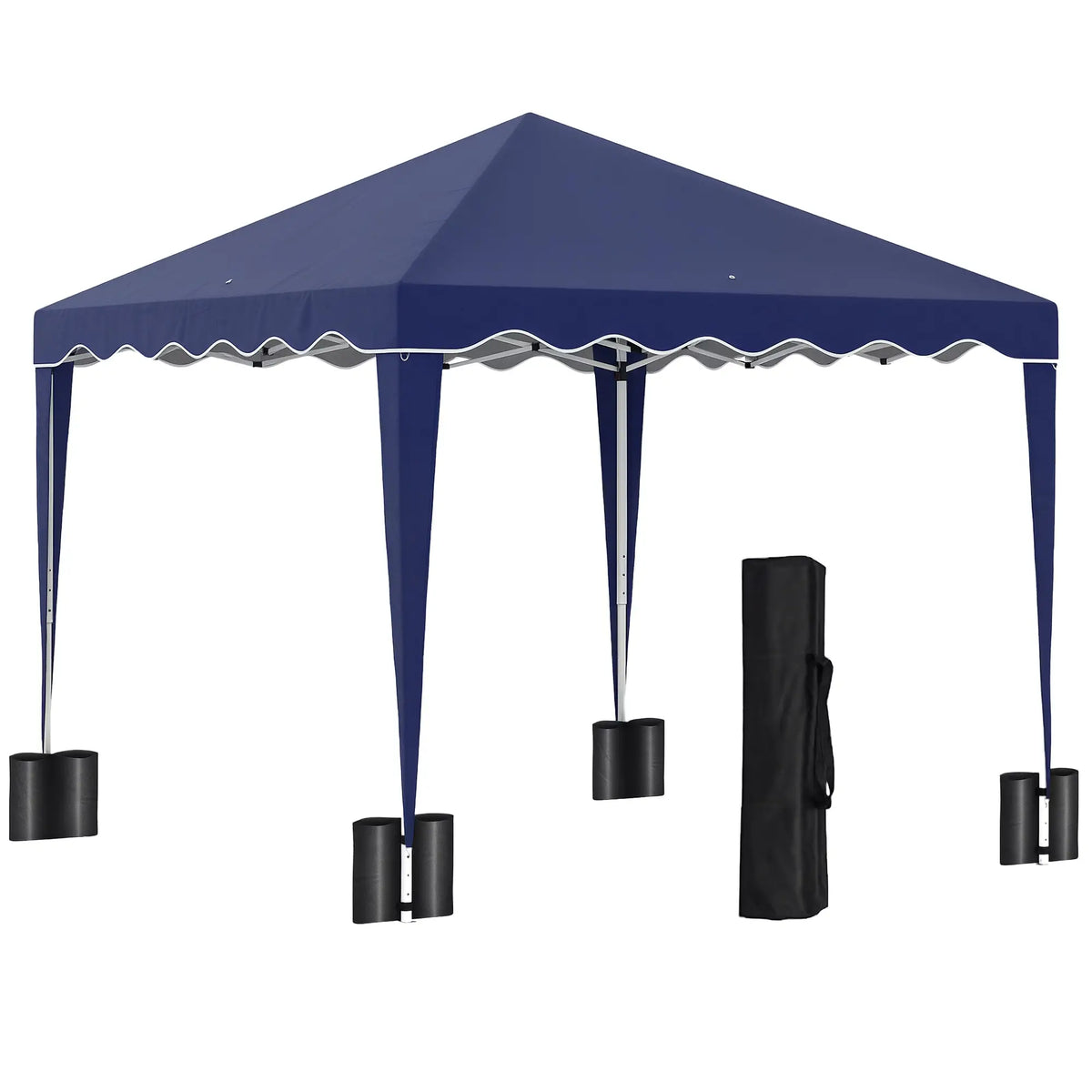 10' x 10' Pop Up Canopy Tent with Sand Bags, Blue Pop Up Canopies Blue at Gallery Canada