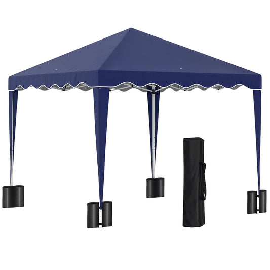10' x 10' Pop Up Canopy Tent with Sand Bags, Blue Pop Up Canopies Blue at Gallery Canada