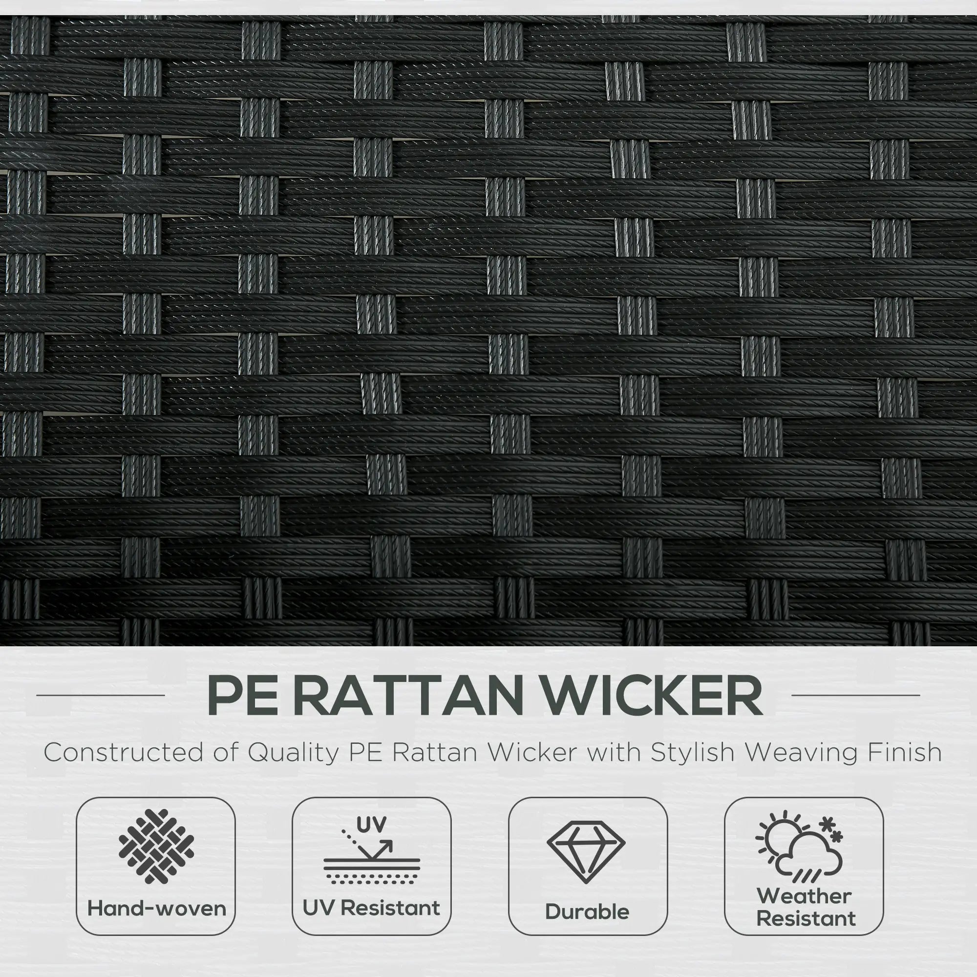 Wicker Double Chaise Lounge, Outdoor Recliner, Rattan Patio Sunbed, Adjustable Backrest, Cream White Chaise Loungers at Gallery Canada