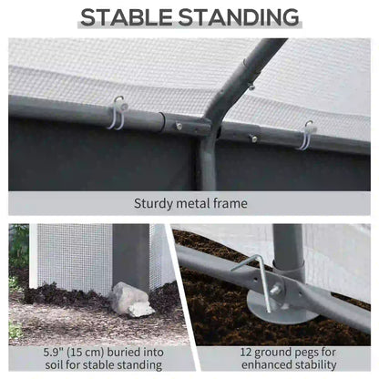 8' x 6' x 7.5' Walk-in Greenhouse, Outdoor Plant Growth Tent, White Walk In Greenhouses at Gallery Canada